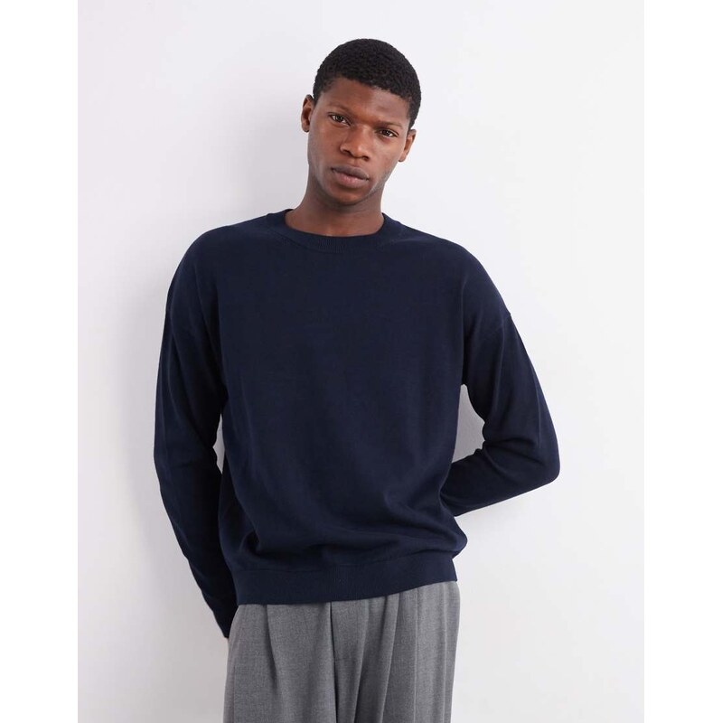 ASOS DESIGN relaxed long sleeve knitted crew neck t-shirt in