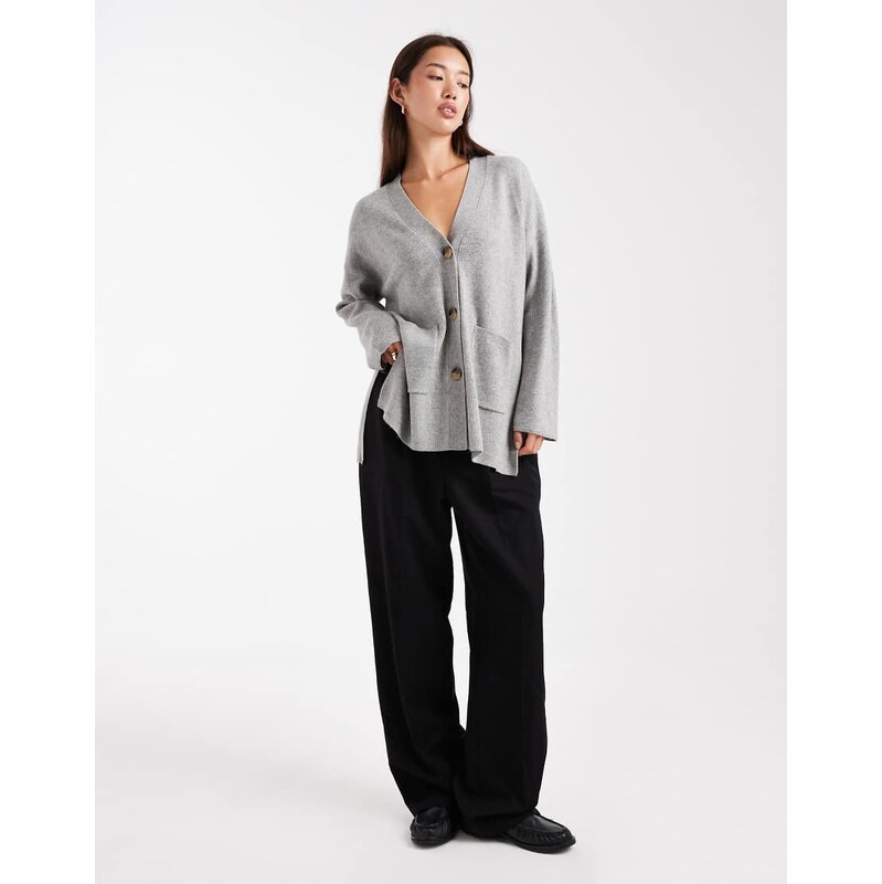 ONLY oversized cardigan in grey 113262090
