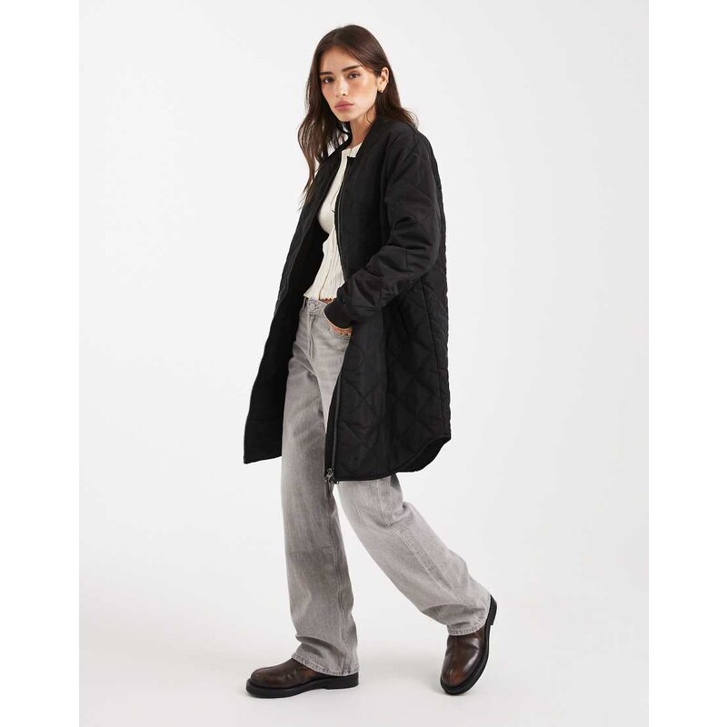 ONLY quilted coat in black 108530157
