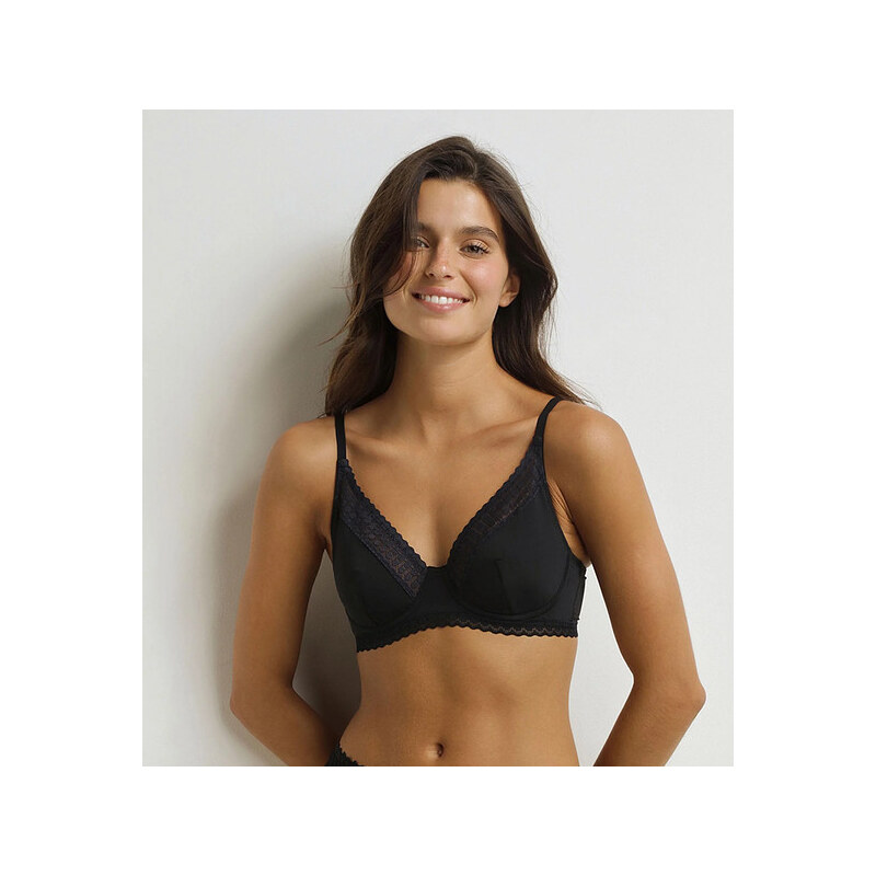 Dámská krajková podprsenka s kosticí DIM DAILY MICRO FOULARD BRA