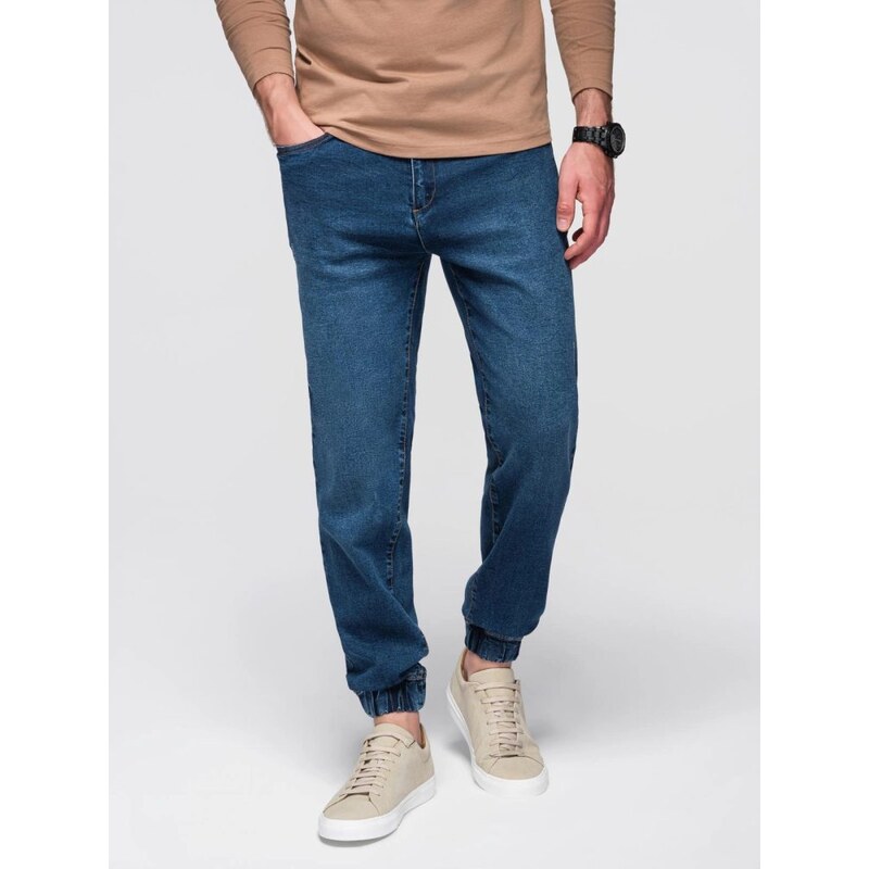 Ombre Clothing Pánské modré džínové joggers V2 PADJ-0265