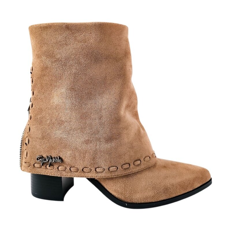 Kotníkové slouchy kozačky Gai Mattiolo Cammello Beige 108458488