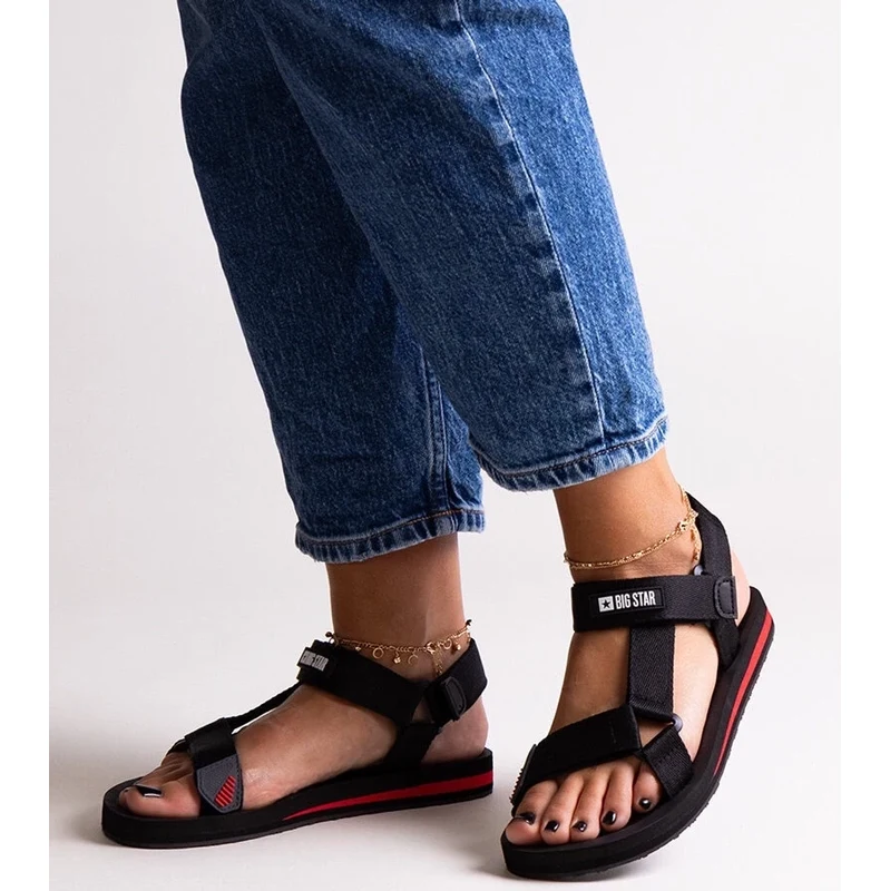 D/CEO marka niezdefiniowana Black sports sandals Big Star