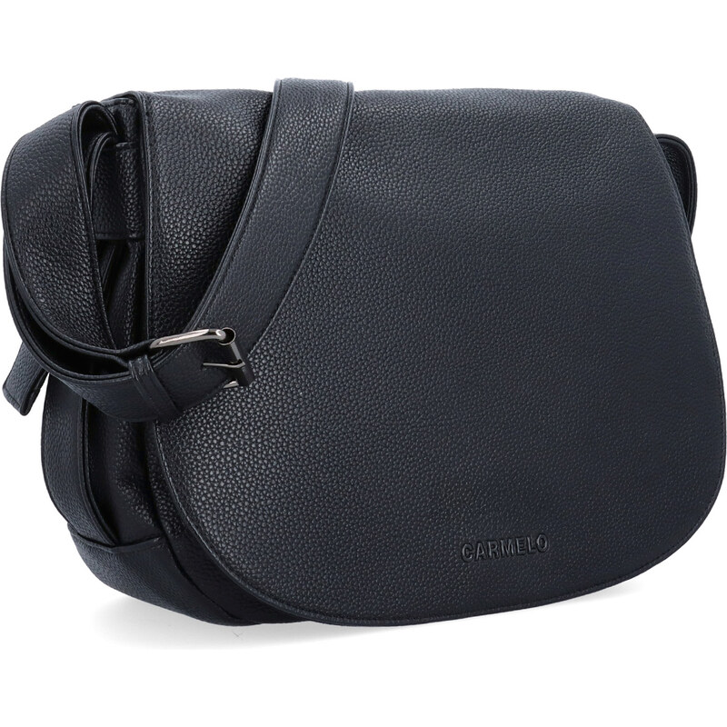 Kabelka ze syntetické kůže crossbody Carmelo černá 4394 C