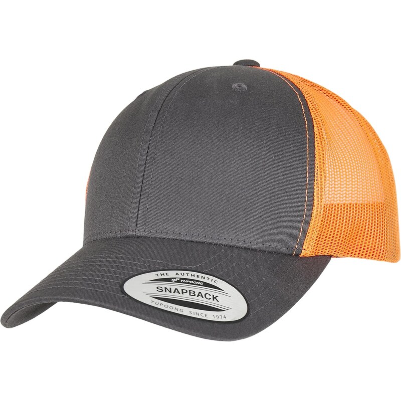 Flexfit Kšiltovka Retro šedá / svítivě oranžová 114881618