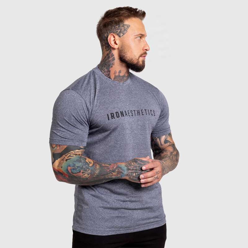Pánské sportovní tričko Iron Aesthetics Flow, navy