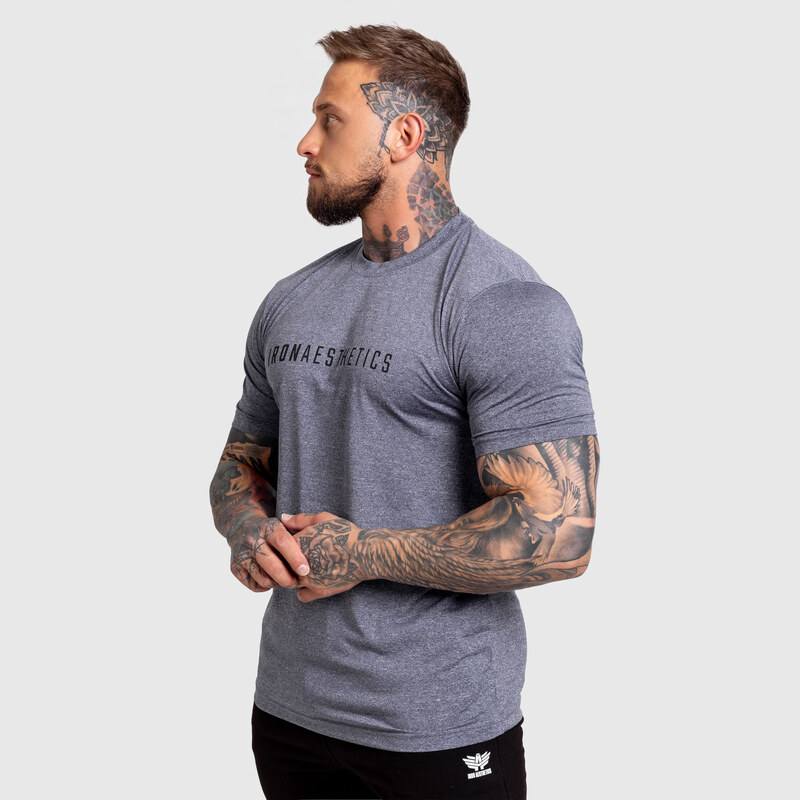 Pánské sportovní tričko Iron Aesthetics Flow, navy