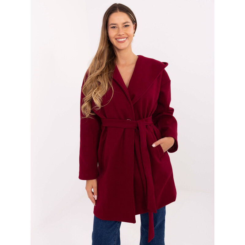 RUE PARIS Coat-IT-EN-A9587.00-burgundy