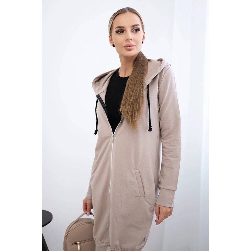 Fashionweek Dámská maxi mikina s kapucí K8924