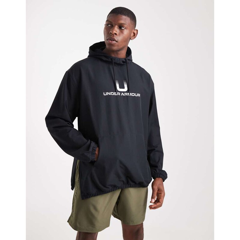 Under Armour Unstoppable woven hoodie in black