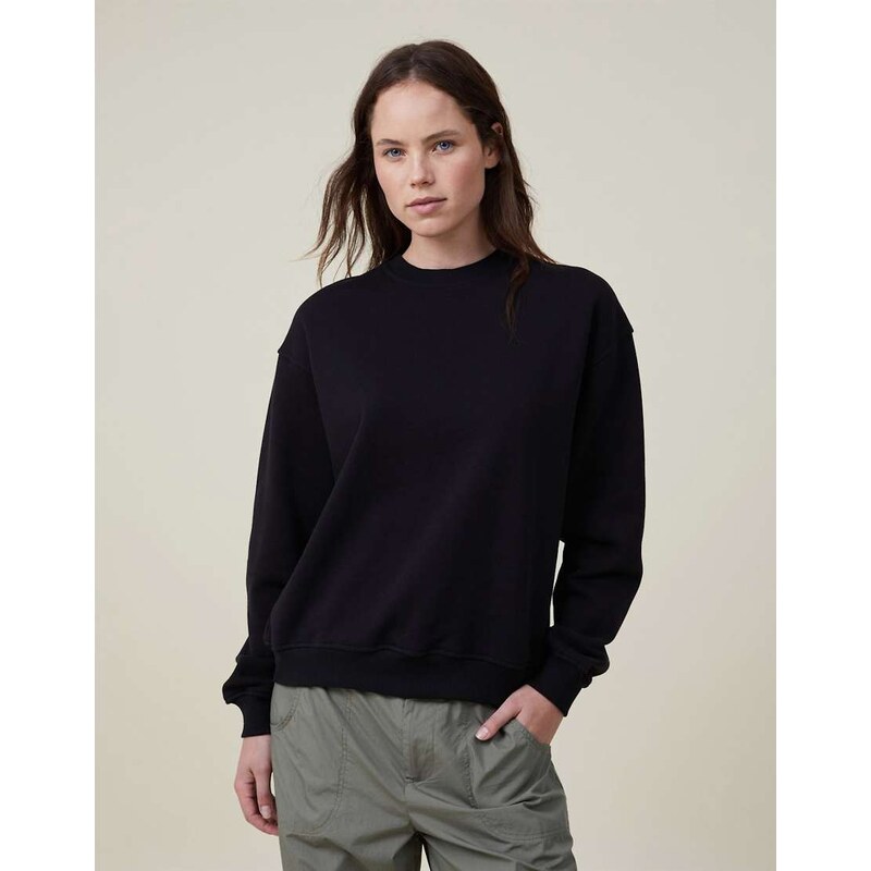 Cotton On Classic crew sweatshirt in black 108464703