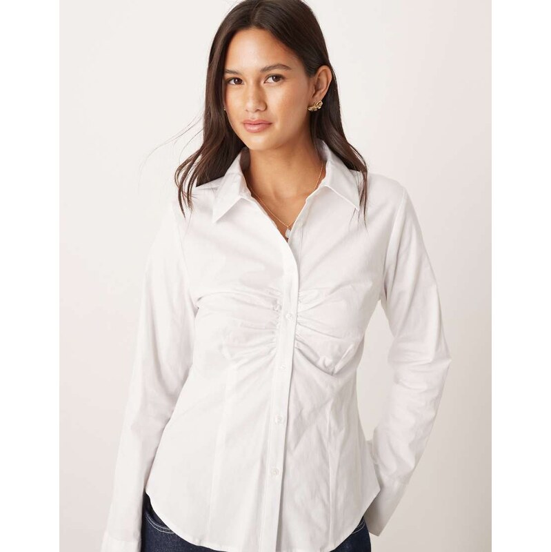 ASOS DESIGN fitted shirt in white 111288881