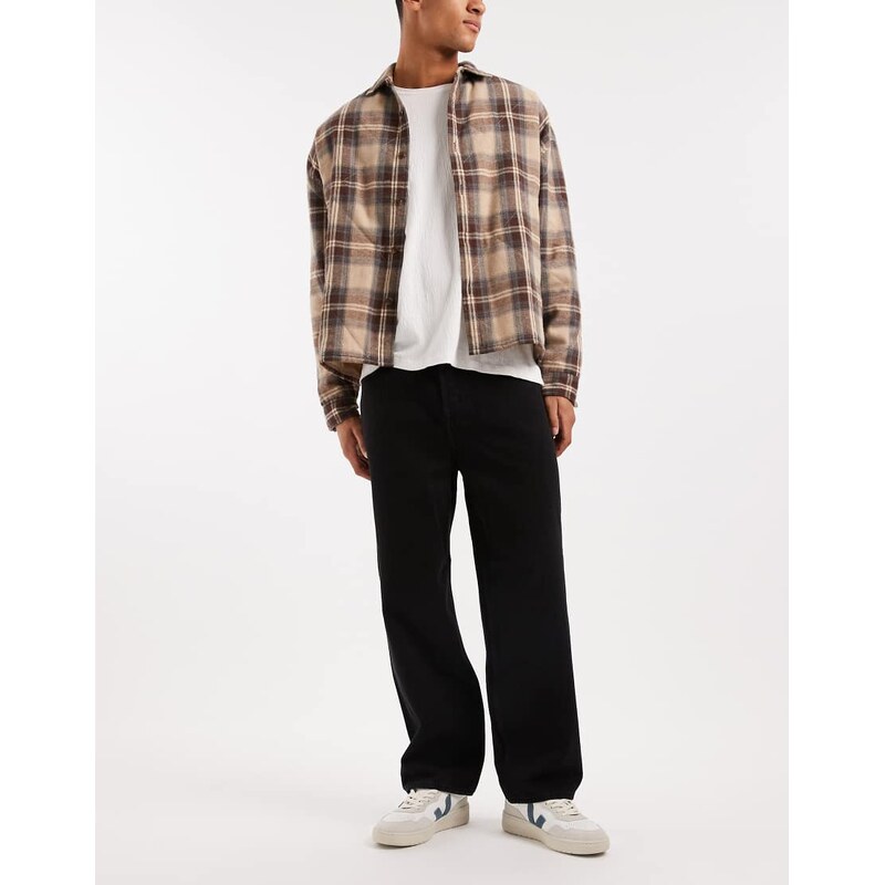 ONLY & SONS Fade loose fit jeans in black