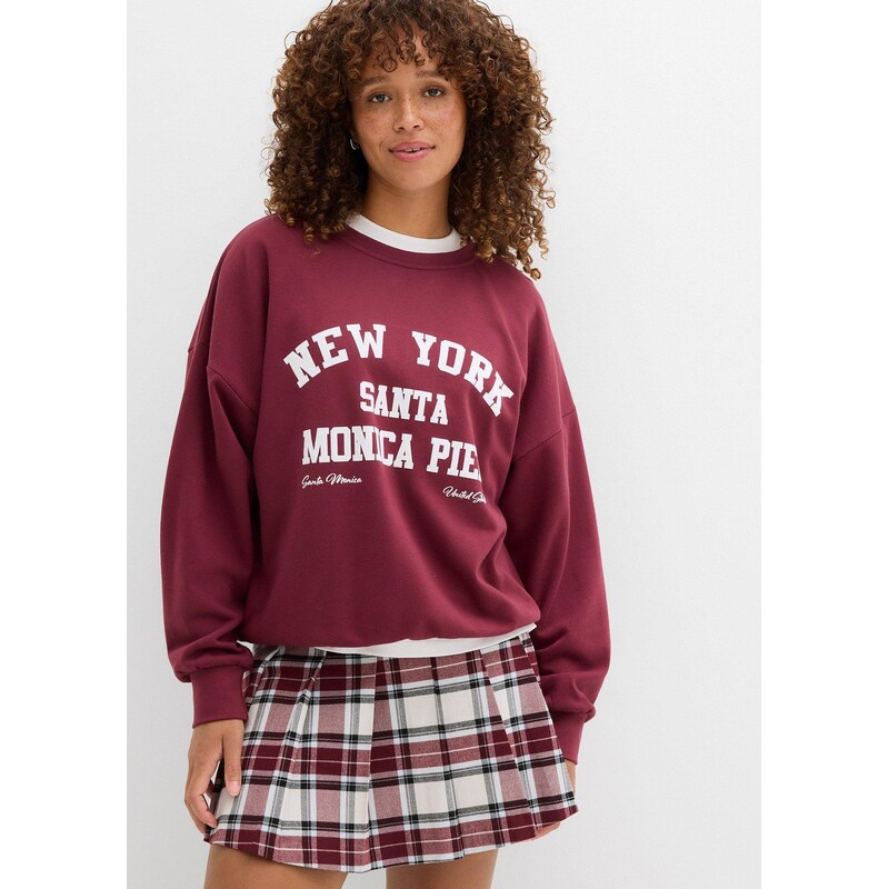bonprix Oversize mikina červená Žena