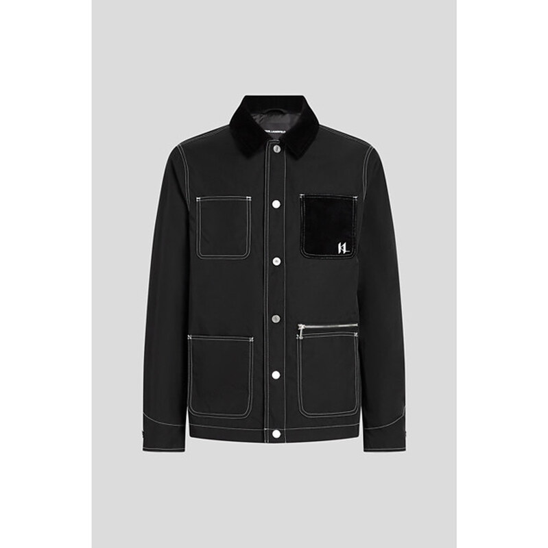 BUNDA KARL LAGERFELD CONTRAST STITCH BOMBER JACKET