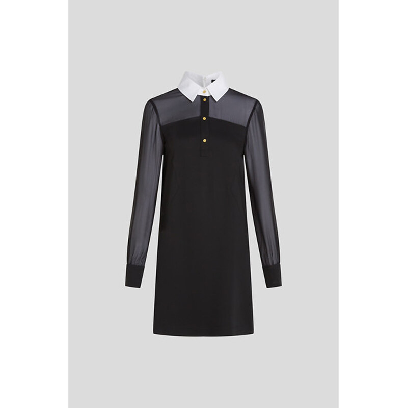 ŠATY KARL LAGERFELD POPLIN COLLAR DRESS