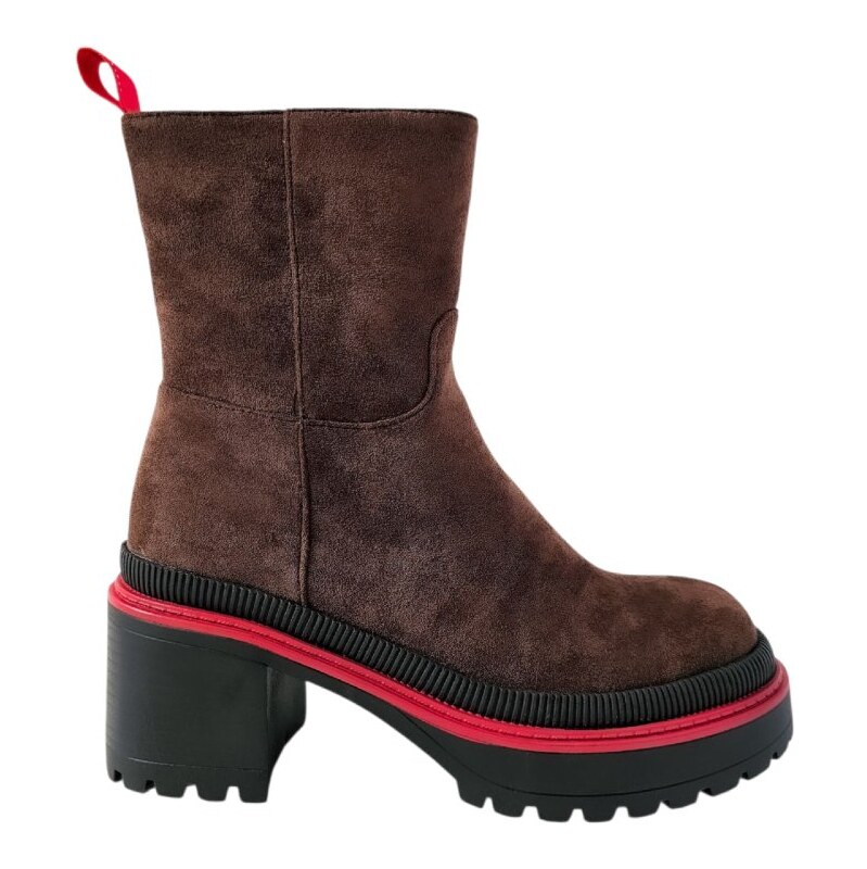 Kotníkové kozačky Gai Mattiolo Dark Brown Red 108475987