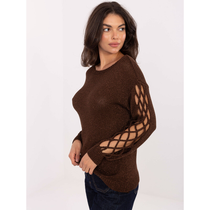 Italy Moda Sweater-MI-SW-1606.96-dark brown