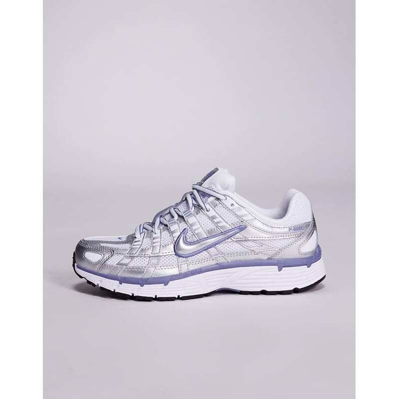 Nike P-6000 unisex trainers in silver and purple