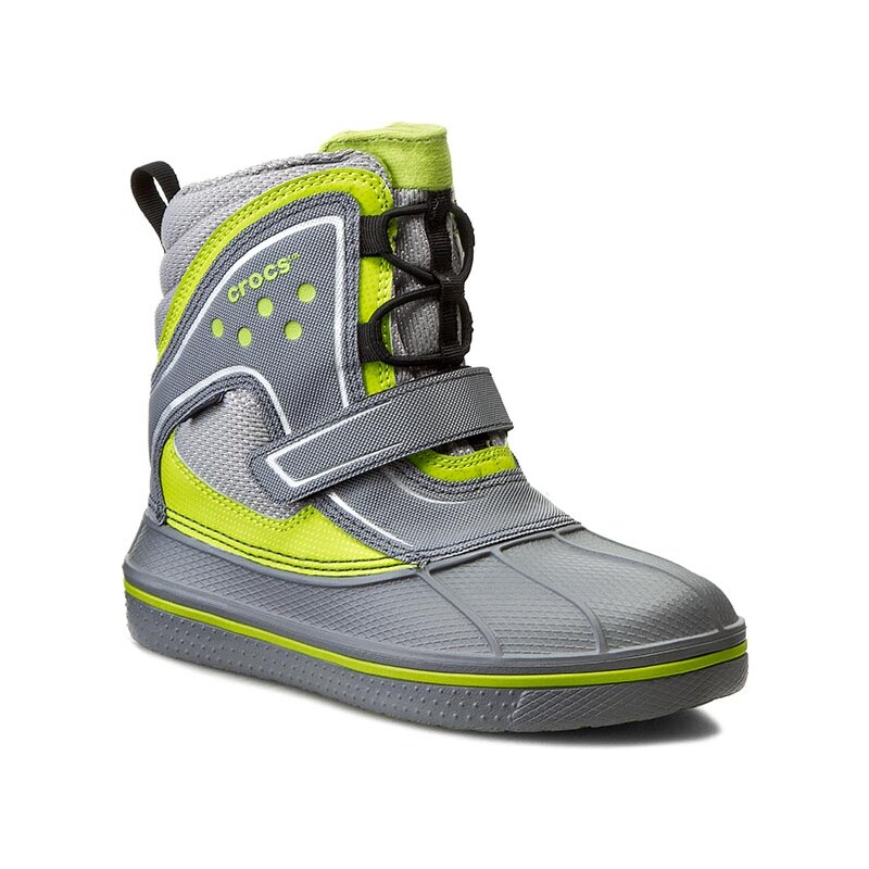 Sněhule CROCS - Allcast Waterproof Boot Gs 15809 Charcoal/Volt Green