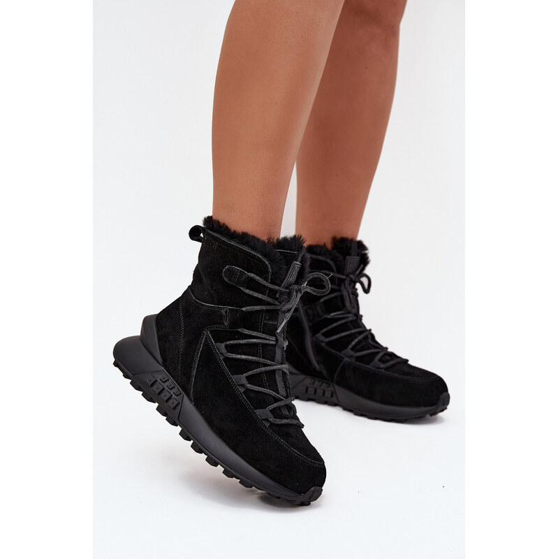 Big Star Shoes Semišové Zimní Boty Pro Ženy S Kožíškem Big Star 110754172