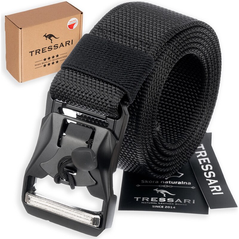 Camerazar Unisex Taktický Opasek SURVIVAL s Magnetickou Přezkou,