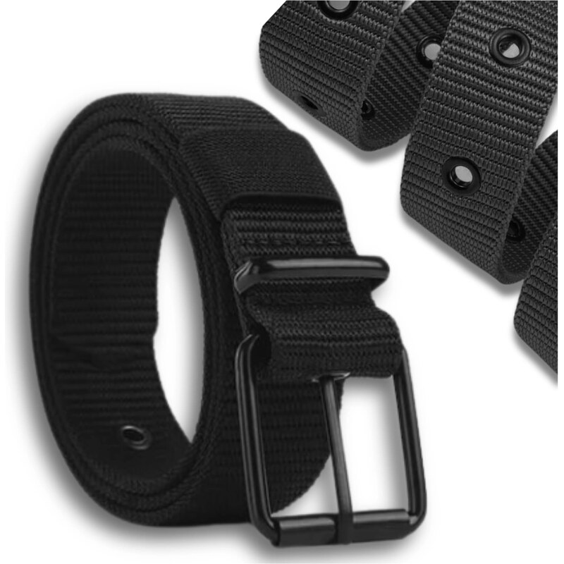 Camerazar Taktický Vojenský Opasek Unisex, Černý,
