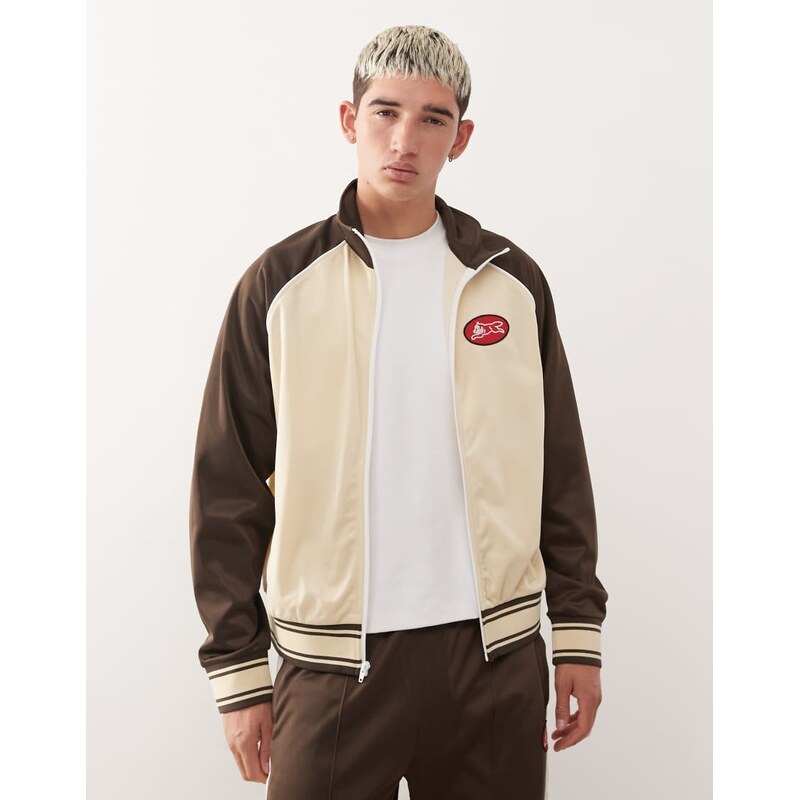 ICECREAM running dog co-ord zip through track jacket in beige