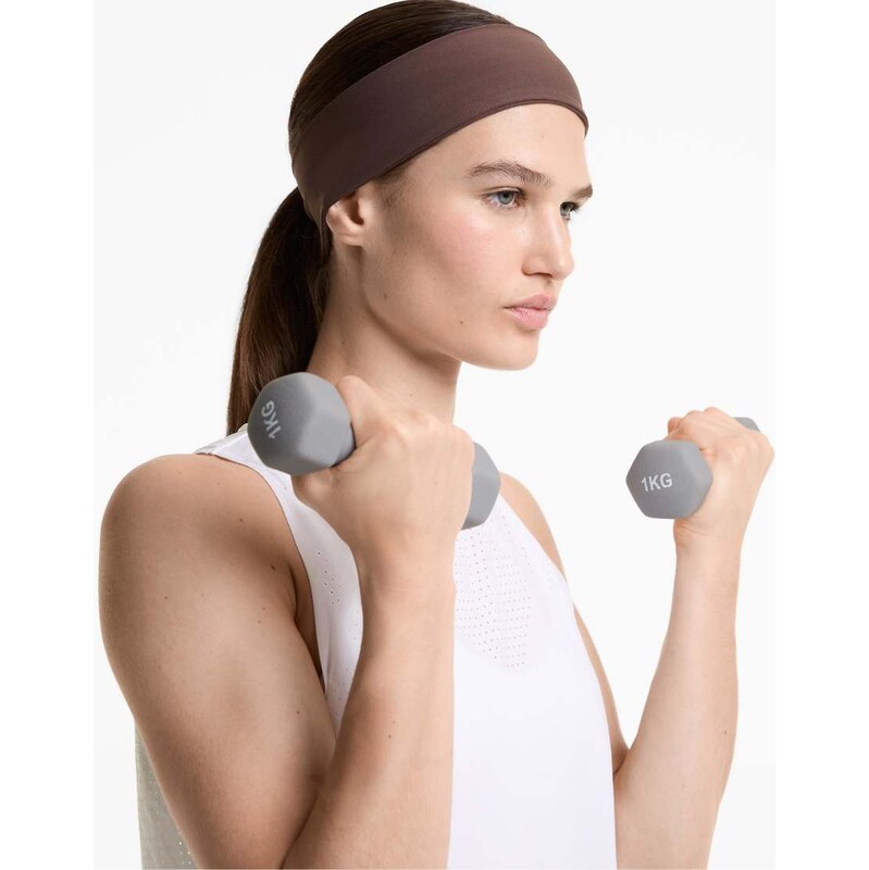 OYSHO 6cm sports headband in brown