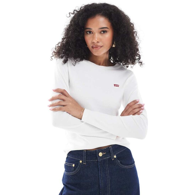 Levis essential logo long sleeve t-shirt in white 115681749