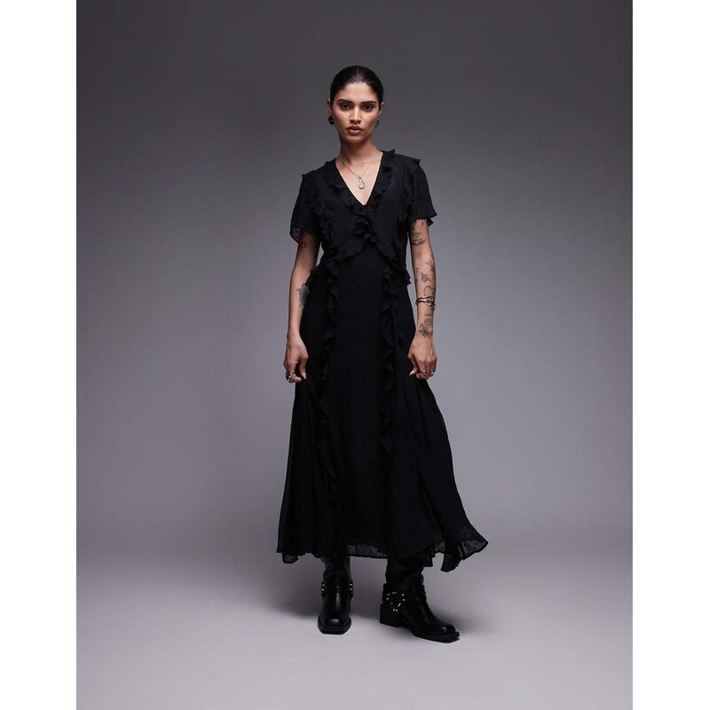 Allsaints Mari maxi dress in black 108494561
