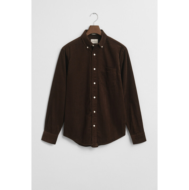 KOŠILE GANT REG CORDUROY SHIRT RICH BROWN