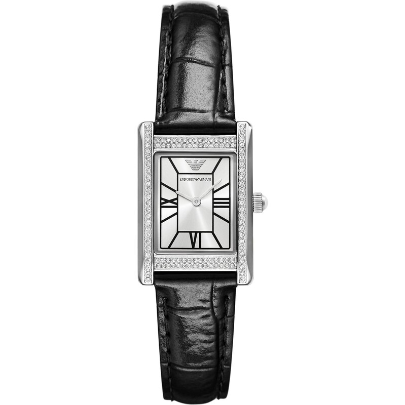 Emporio Armani Analogové hodinky černá / stříbrná