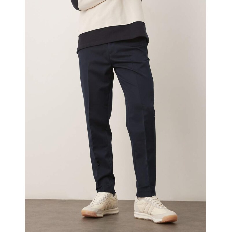 ASOS DESIGN smart tapered trousers in navy