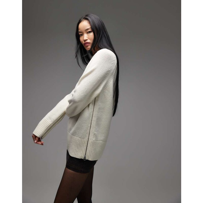 ARKET wool jumper with raglan sleeves in off white