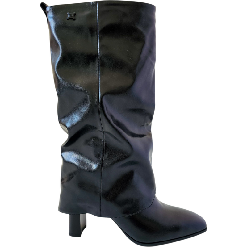 Černé slouchy kozačky Laura Biagiotti Calf Black 108495335