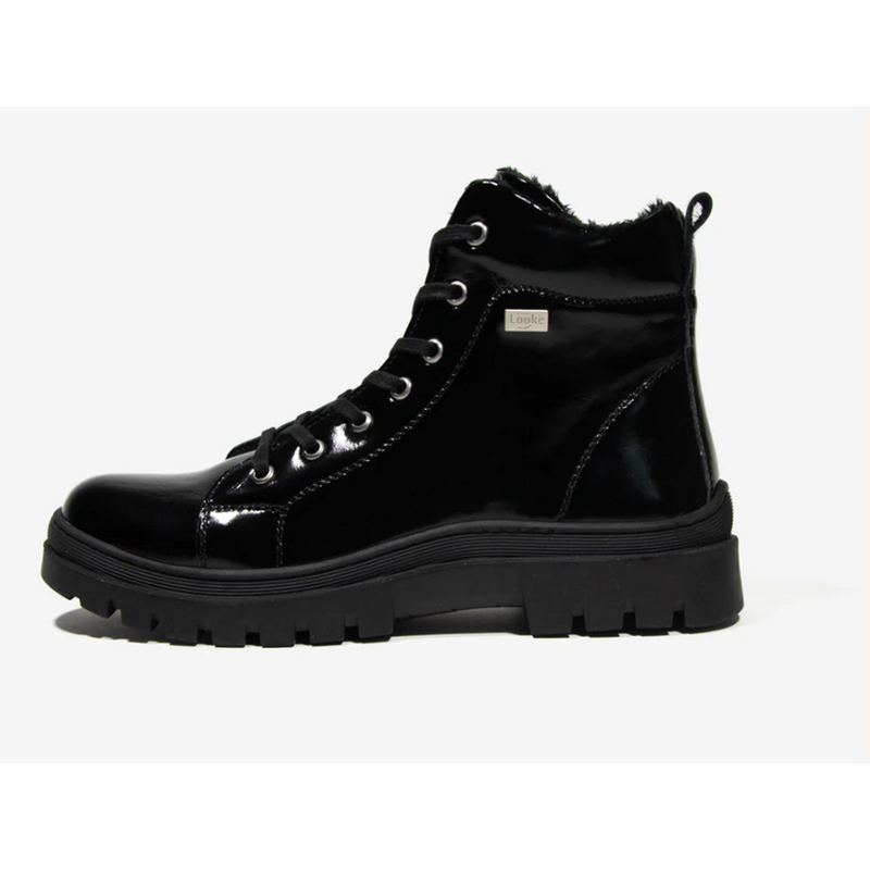 LOOKE dámská zimní kotníková obuv L1278_28 CHARLINE black shiny 108496376