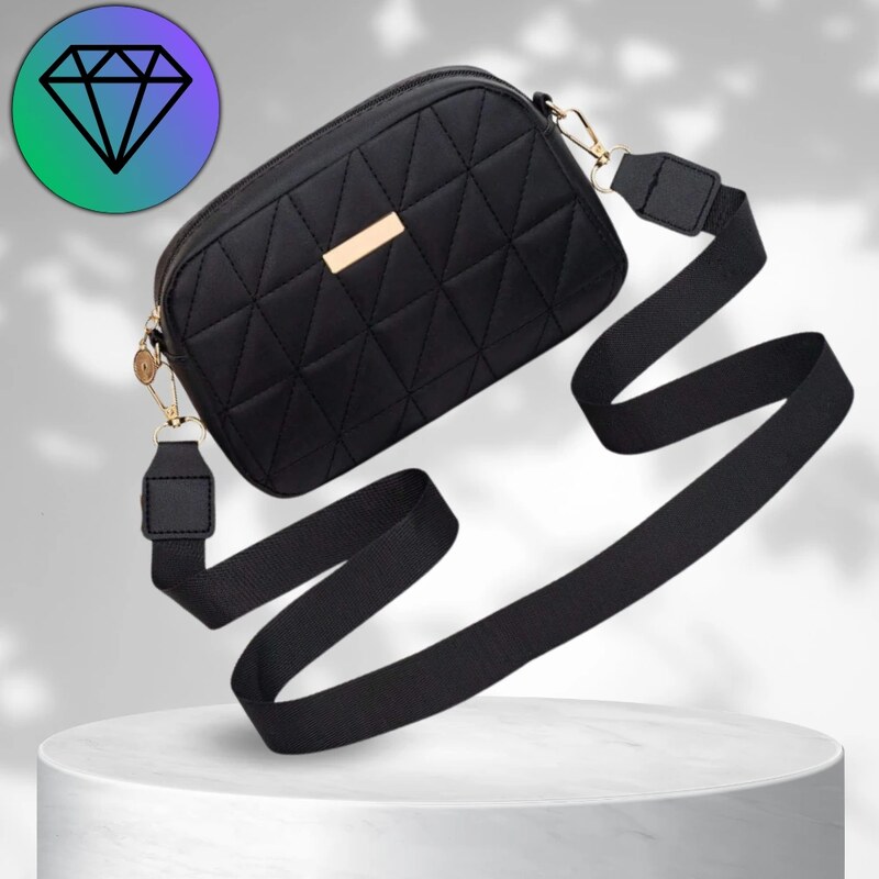 Camerazar Luxusní dámská prošívaná koženková kabelka přes rameno 104106756