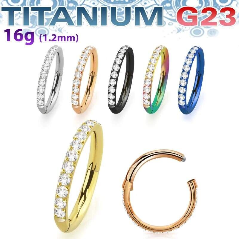 Achadirect Kroužek z titanu G23 s krystaly USGTSH10 InfinityPierce 108496408
