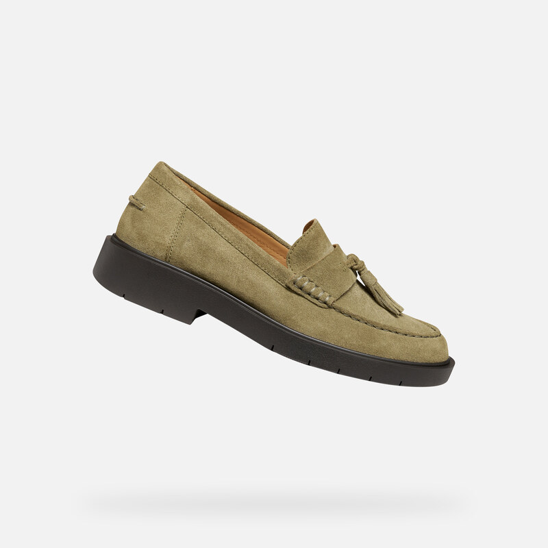 Khaki dámské mokasíny Geox Spherica EC1 - Dámské 108496699