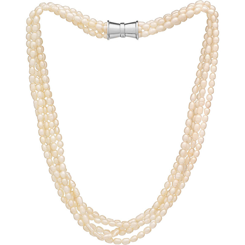 Buka Jewelry Pětiřadý perlový náhrdelník – bílé perly