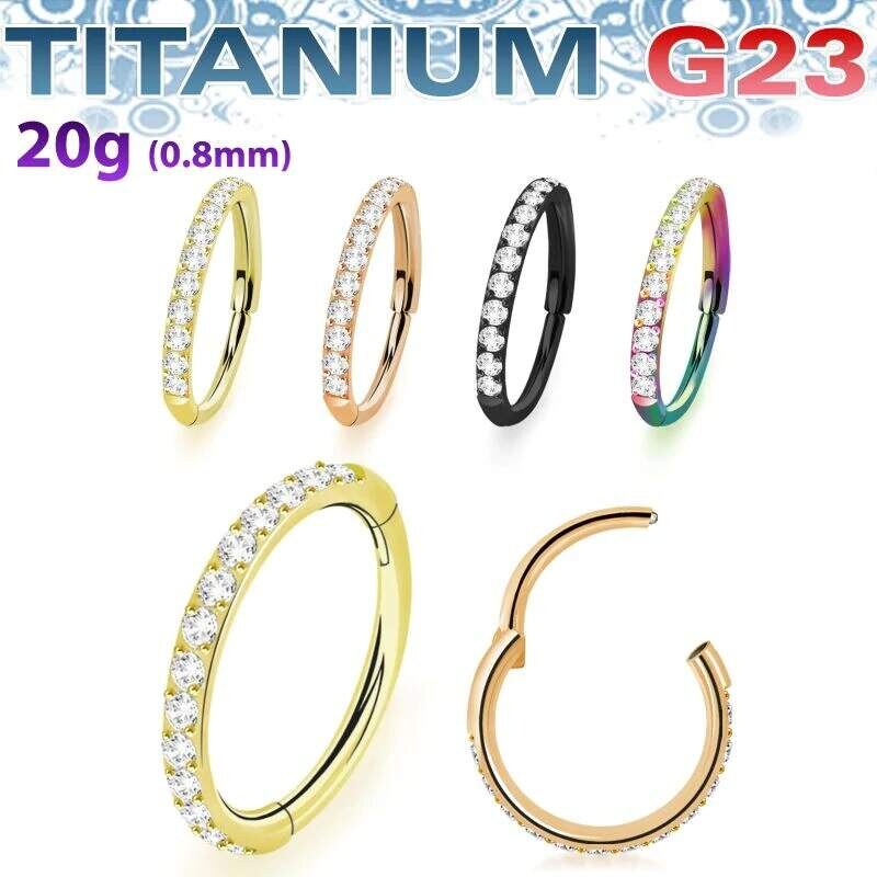 Achadirect Titanový mikro kroužek G23 s krystaly USGSHSS10T 108497592