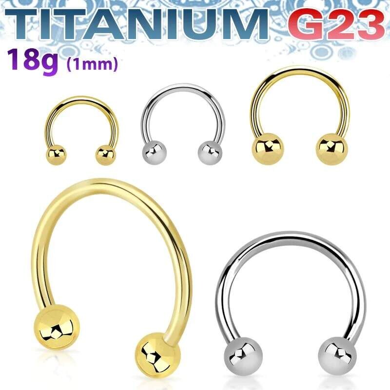 Achadirect Titanová podkova G23 s kuličkami UCBB18 InfinityPierce 108497665