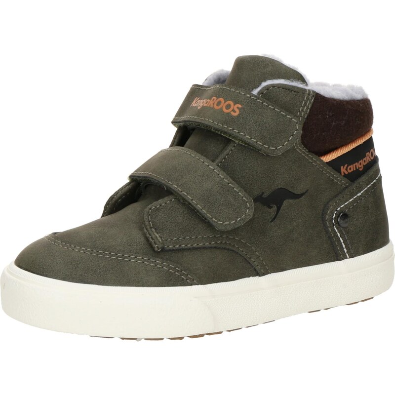 KangaROOS Kozačky KaVu Primo V khaki / olivová / oranžová