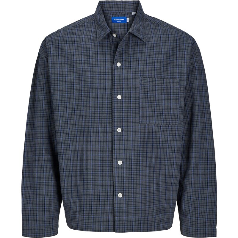 JACK & JONES Košile JORROXBURY azurová / šedá / černá