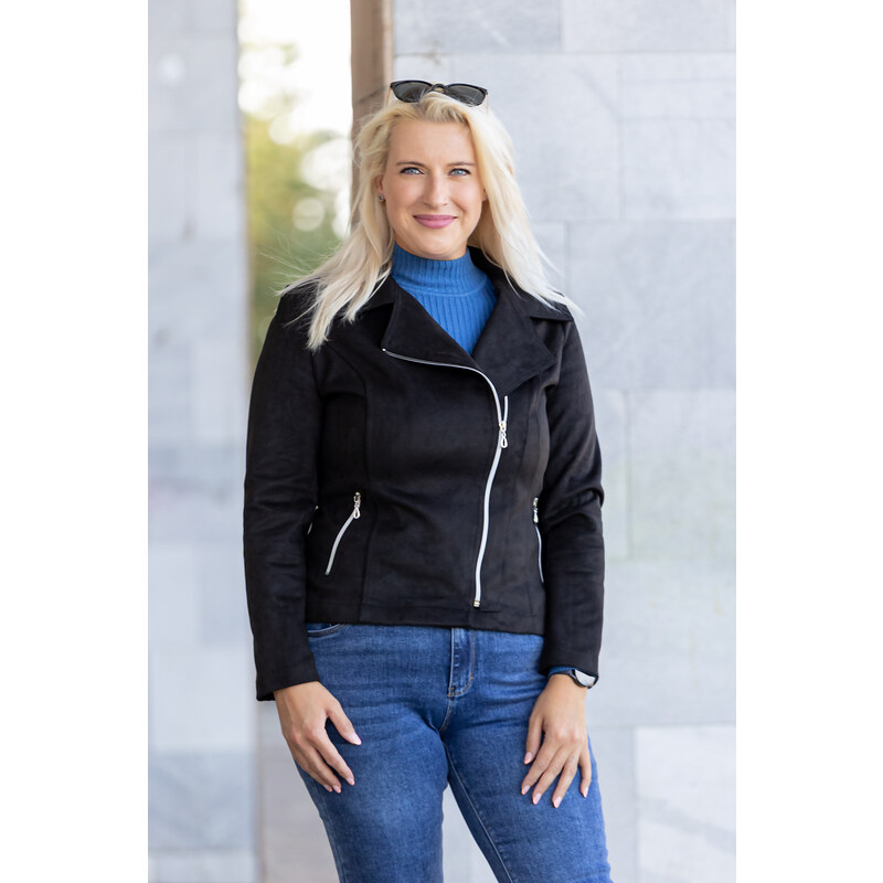 Pamel Semišová bunda PAMELA Barva: Černá, Velikost: 40 108503010