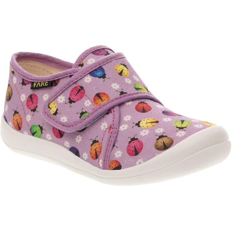 Fare 4115491 dívčí přezůvky na suchý zip beruška 108362629