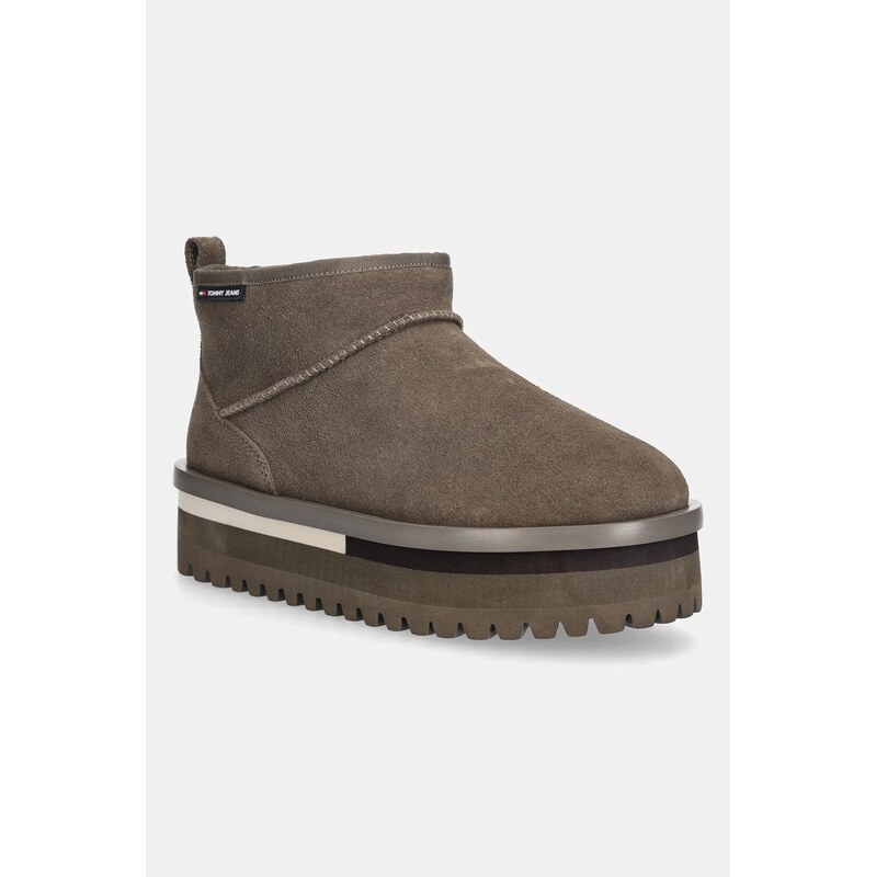 Semišové sněhule Tommy Jeans TJW FLATFORM SNOW BOOT SUEDE 108513378