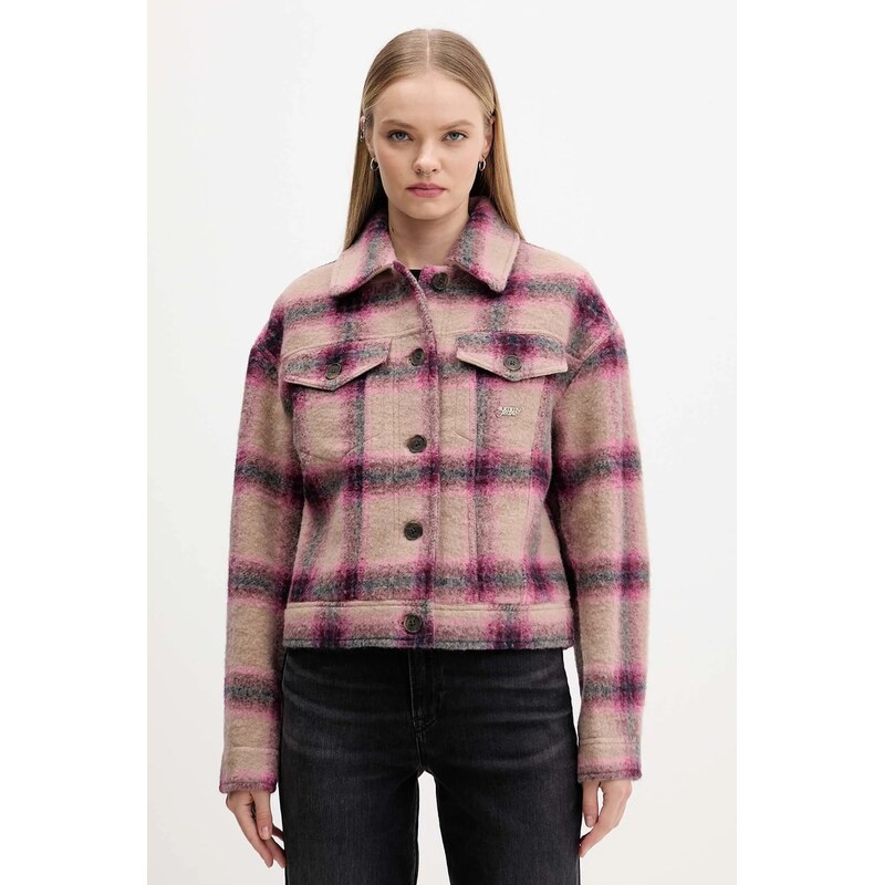 Tommy Jeans Bunda s příměsí vlny Tommy Jeans