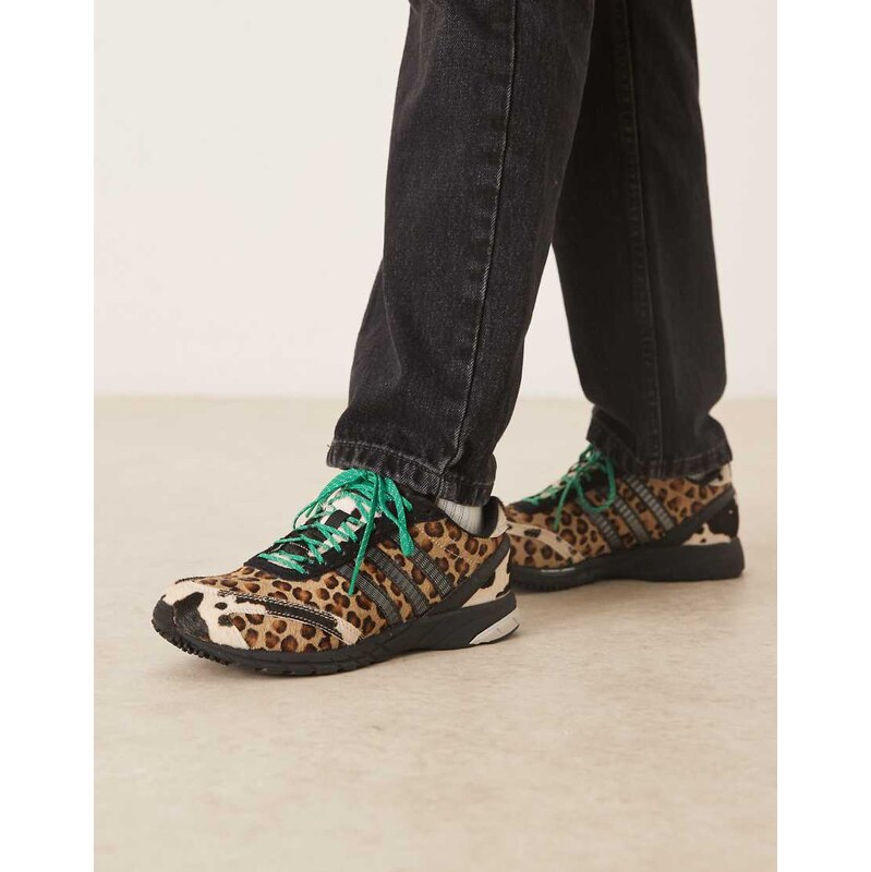 adidas Originals adidas Adios OG trainers in leopard pony hair